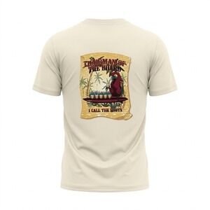 Joe Marlin Men L Graphic T Shirt Parrot "I Call The Shots" Chairman Of The Board